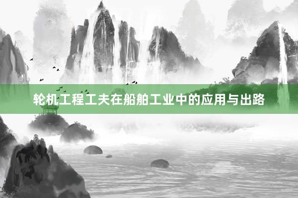 轮机工程工夫在船舶工业中的应用与出路